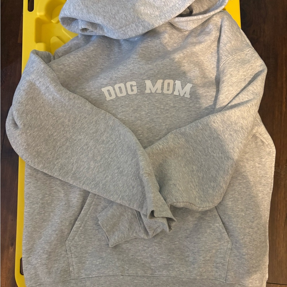 Brunette The Label Gray Dog Mom Hoodie